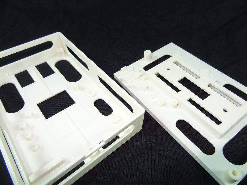 3D printed PLA electronics enclosure prototype